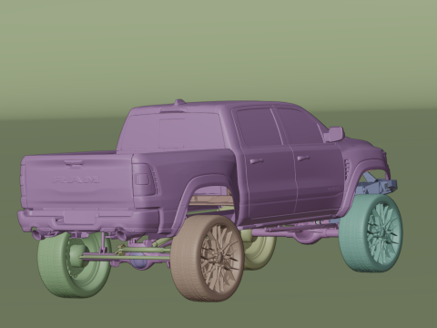 Off road pickup truck 3D-Modell