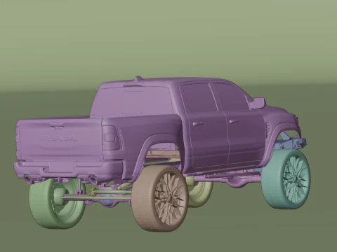 Off road pickup truck 3D Model