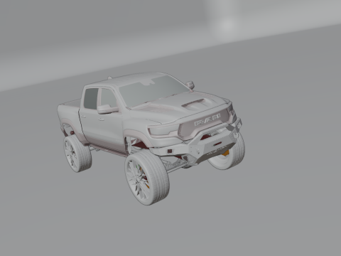 Off road pickup truck 3D-Modell