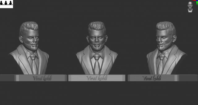 Virat Kohli 3D Модель .c4d .max .obj .3ds .fbx .stl .blend 