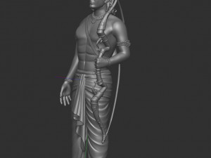 Indian God Ram 3D 打印模型