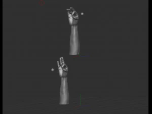 Hand holding diamond 3D Model