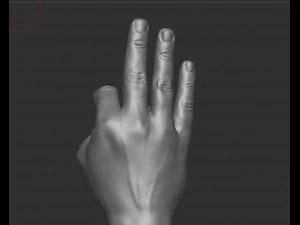Hand holding diamond 3D Model