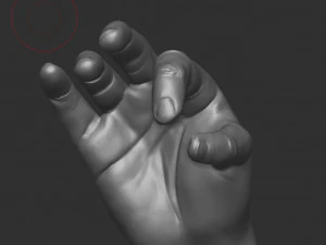 Hand holding diamond 3D Model