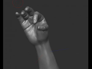 Hand holding diamond 3D Model