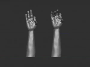 Hand holding diamond 3D Model