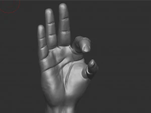 Hand holding diamond 3D Model