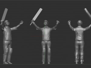 Cricket batsman 3D-Modell