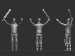 Cricket batsman 3D Model