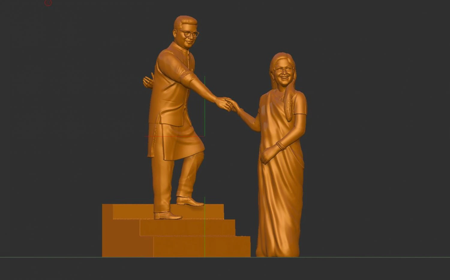 Couple miniature 3D Model .c4d .max .obj .3ds .fbx .stl .blend 