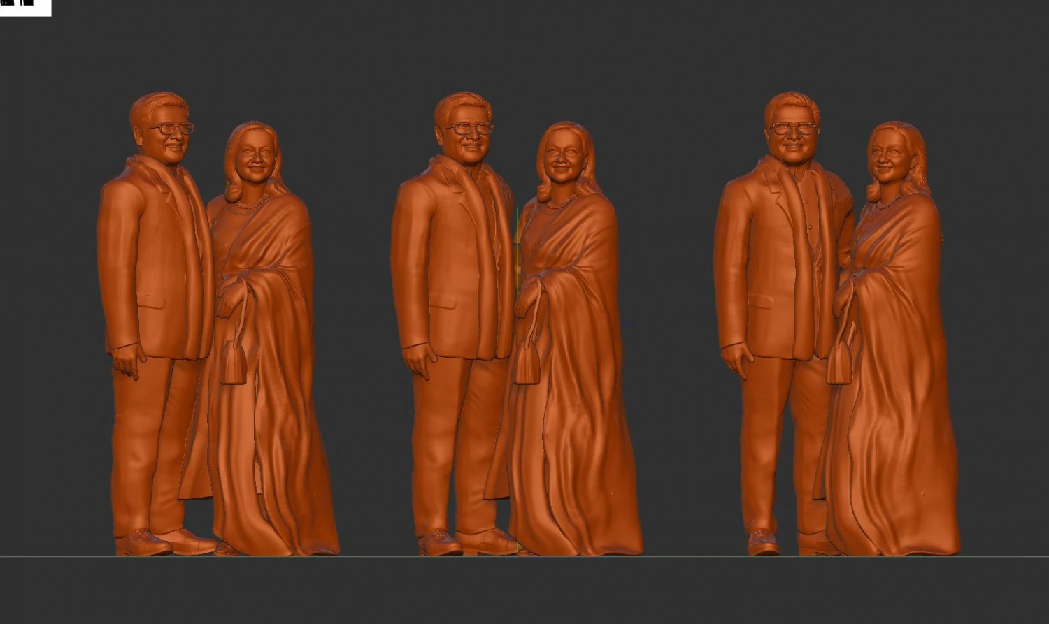 Couple miniature 3D Model .c4d .max .obj .3ds .fbx .stl .blend 