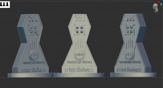 Jain Jainism Religious Symbol 3D 프린트 모델 .c4d .max .obj .3ds .fbx .stl .blend 