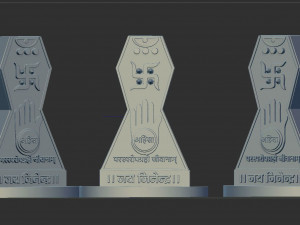 Jain Jainism Religious Symbol 3D-Druckmodell