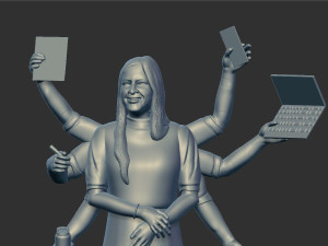 Busy girl 3D Print Model