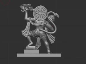 Hanuman Pendant 3D Print Model