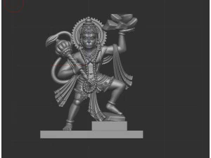 Hanuman Pendant 3D Print Model