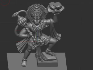 Hanuman Pendant 3D Print Model