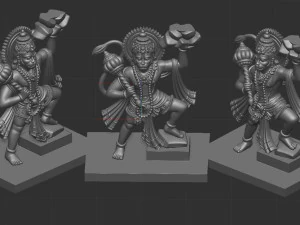 Hanuman Pendant 3D Print Model