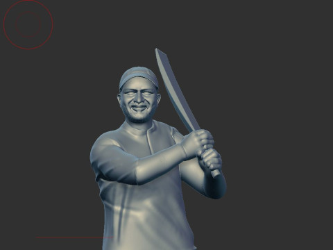 Cricket player 3D प्रिंट मॉडल
