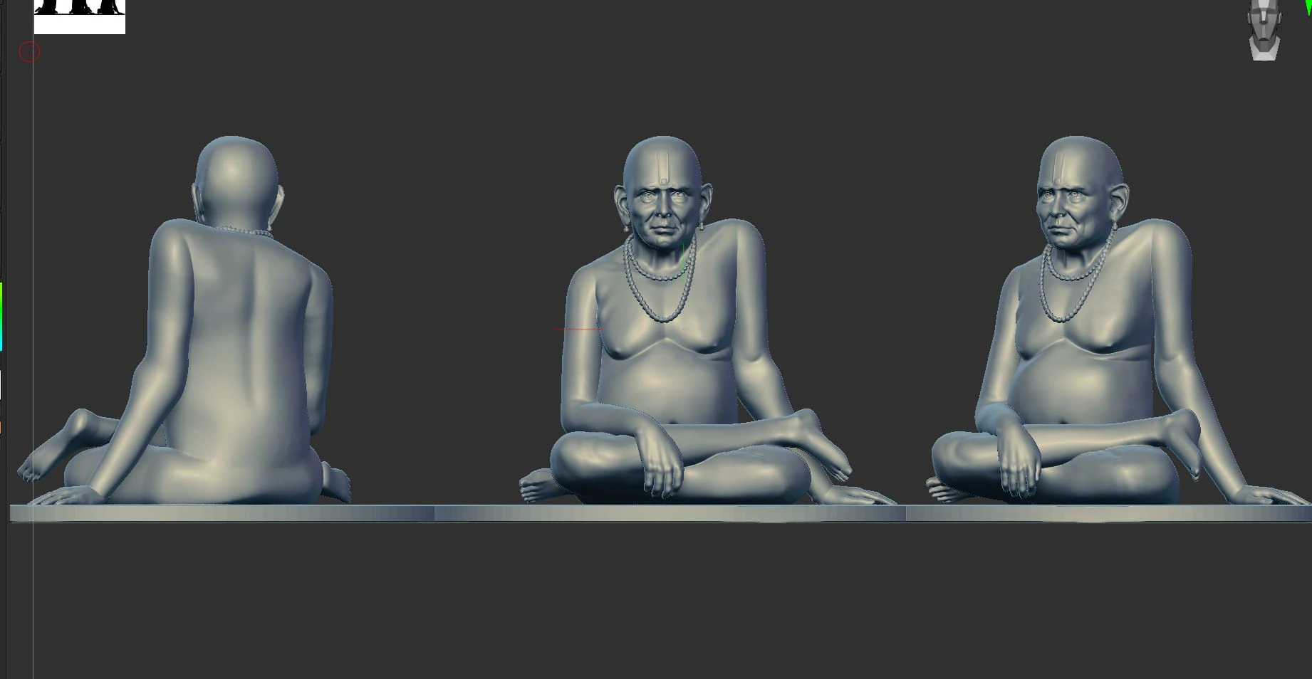 Swami Samarth Maharaj 3D Print Model .c4d .max .obj .3ds .fbx .stl .blend