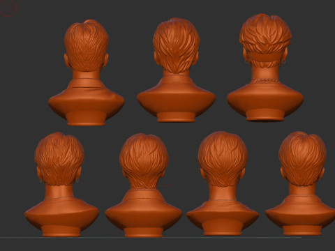 BTS bust set Model Cetak 3D