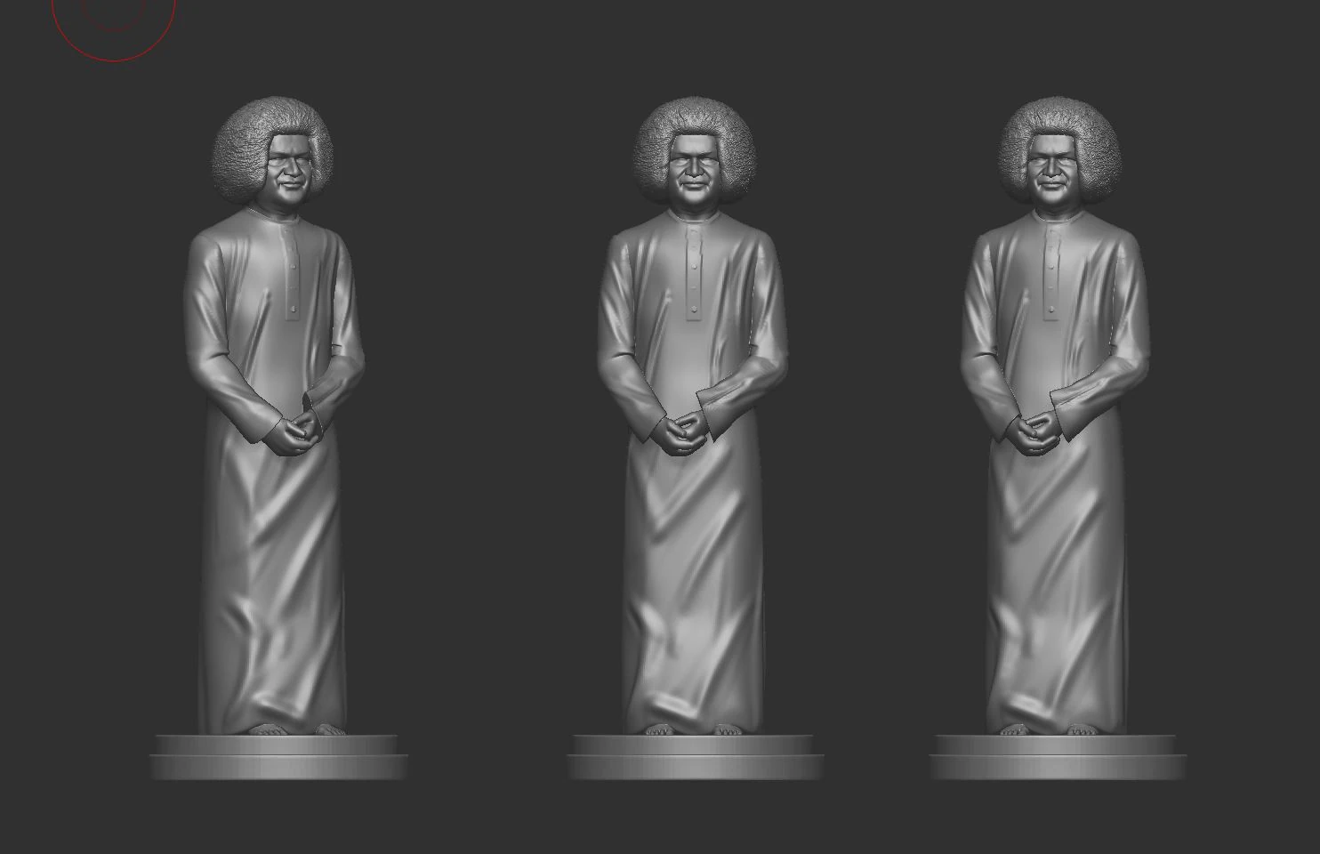 Sathya Sai Baba 3D Print Model .c4d .max .obj .3ds .fbx .stl .blend 