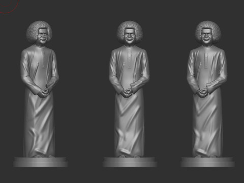 Sathya Sai Baba 3D-Druckmodell