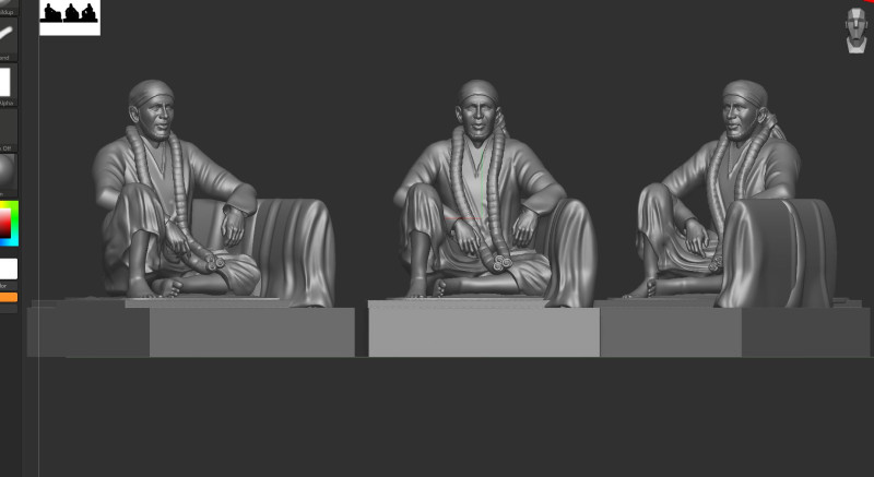 Sai baba 3D-Druckmodell .c4d .max .obj .3ds .fbx .stl .blend 