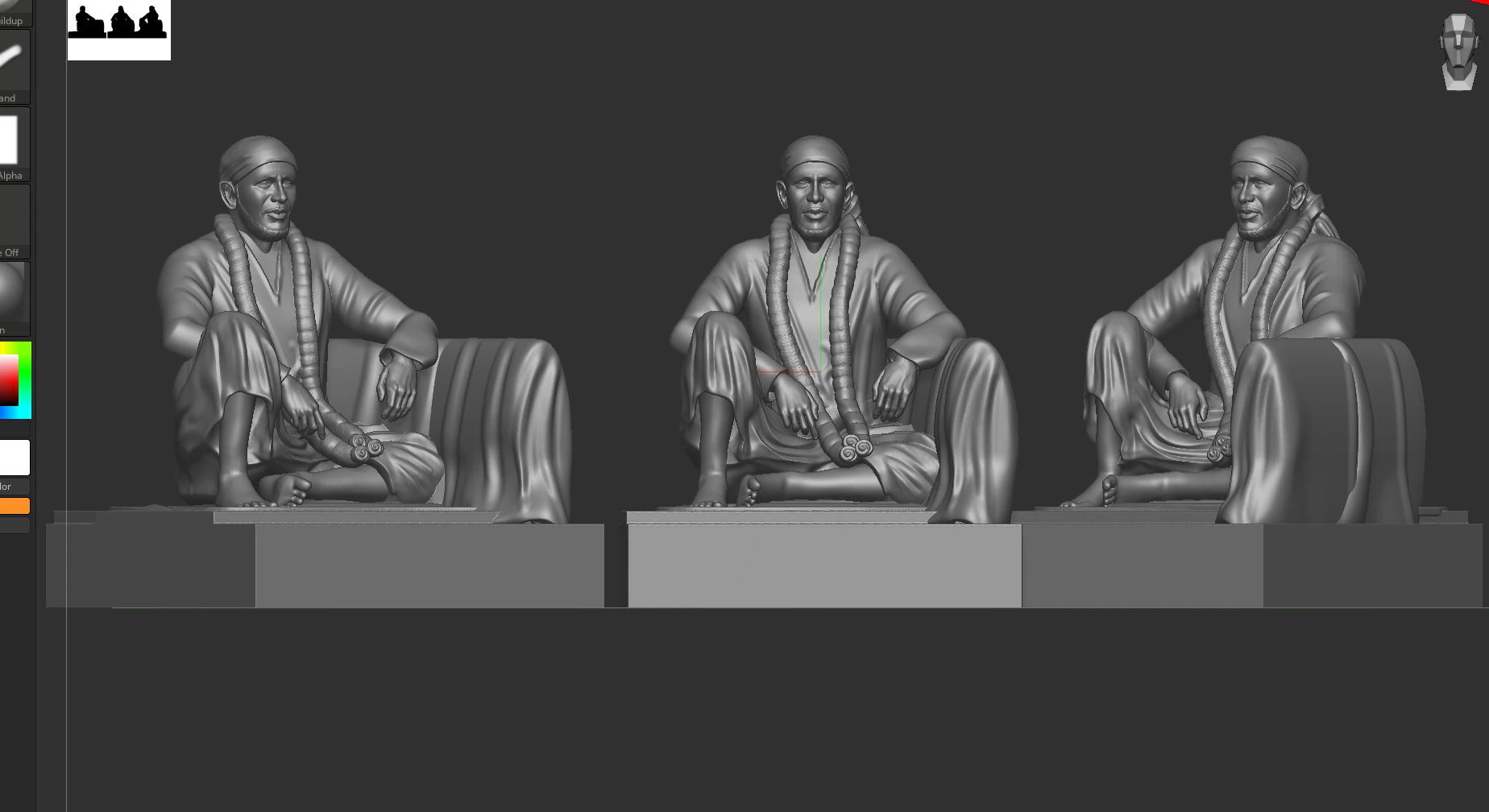Sai baba 3D Print Model .c4d .max .obj .3ds .fbx .stl .blend 
