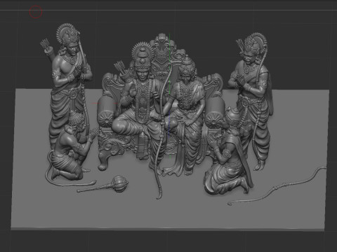 Ram Lalla family 3Dプリントモデル