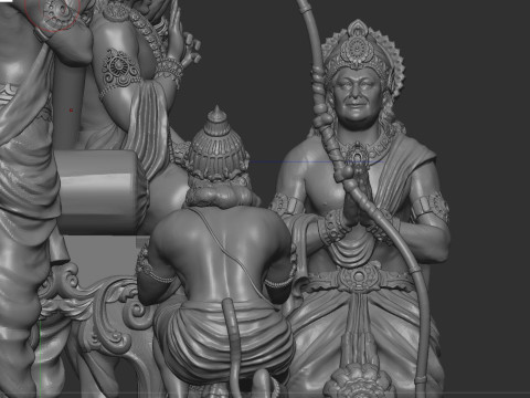 Ram Lalla family 3Dプリントモデル