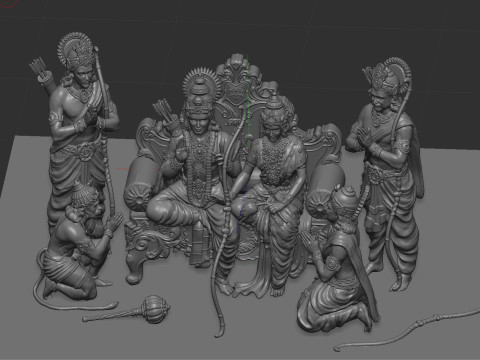 Ram Lalla family 3Dプリントモデル