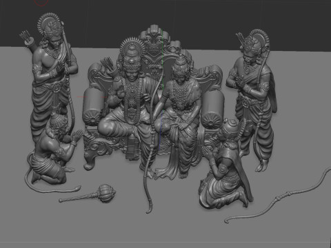 Ram Lalla family 3Dプリントモデル
