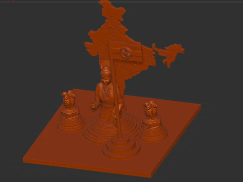 bharat mata Modelo de impresión 3D