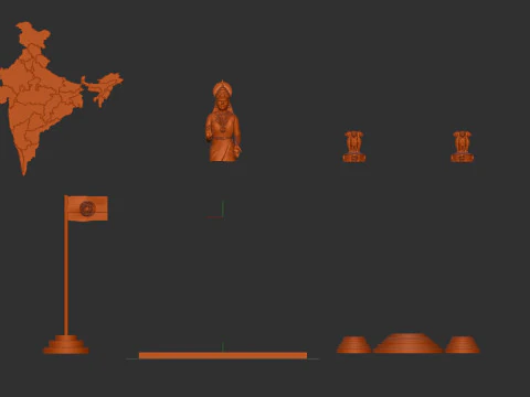 bharat mata Modelo de impresión 3D