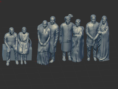 Couple miniatures 3D Model