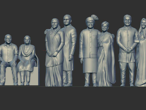 Miniaturas de casal Modelo 3D