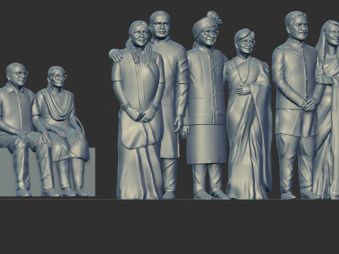 Miniaturas de casal Modelo 3D