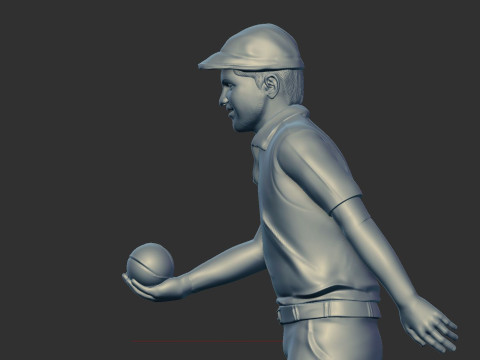PETANQUE PLAYER 3D 프린트 모델