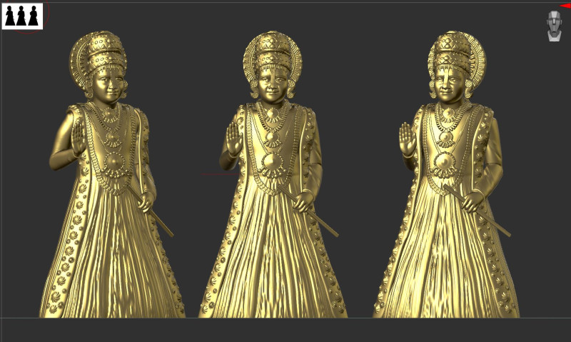 Udupi sri krishna 3D-printmodel .c4d .max .obj .3ds .fbx .stl .blend 