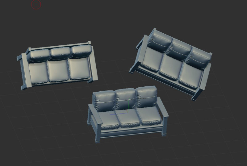 Sofa chair Model Cetak 3D .c4d .max .obj .3ds .fbx .stl .blend 
