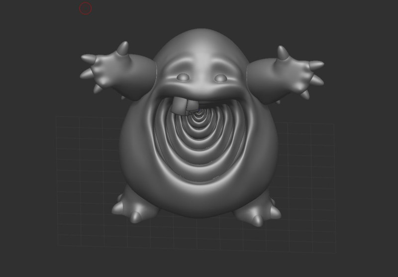 Hungry monster 3D 打印模型 .c4d .max .obj .3ds .fbx .stl .blend