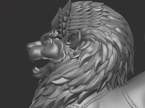 Lion statue green stone Modelo de impresión 3D