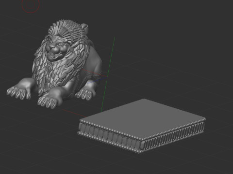 Lion statue green stone Modelo de impresión 3D