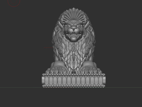 Lion statue green stone Modelo de impresión 3D