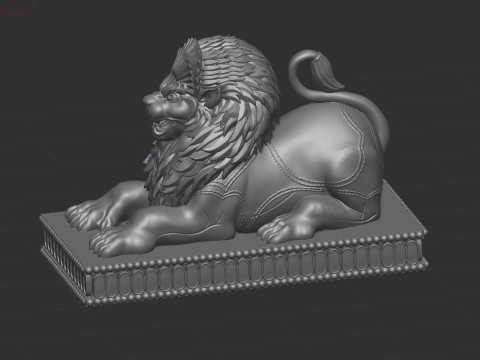 Lion statue green stone Modelo de impresión 3D