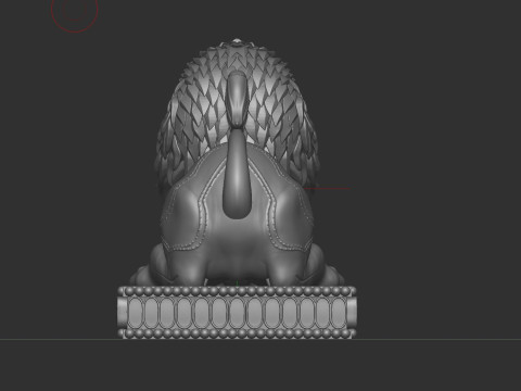 Lion statue green stone Modelo de impresión 3D