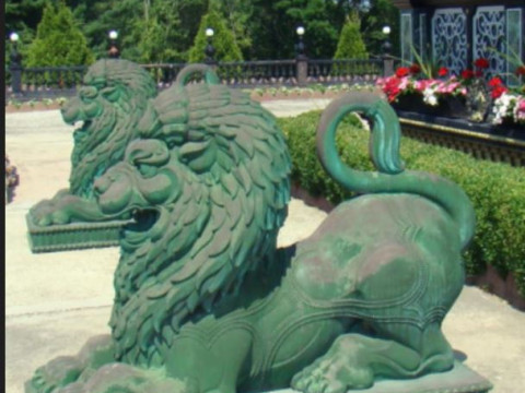 Lion statue green stone Modelo de impresión 3D
