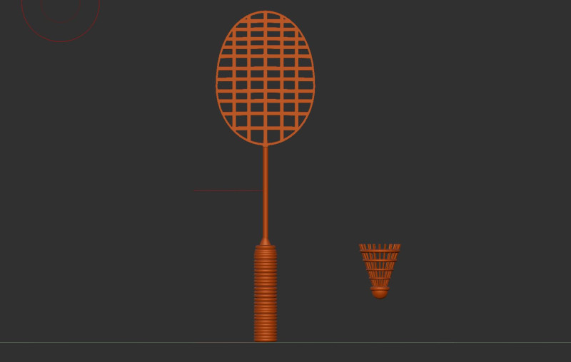 Badminton 3Dモデル .c4d .max .obj .3ds .fbx .stl .blend 