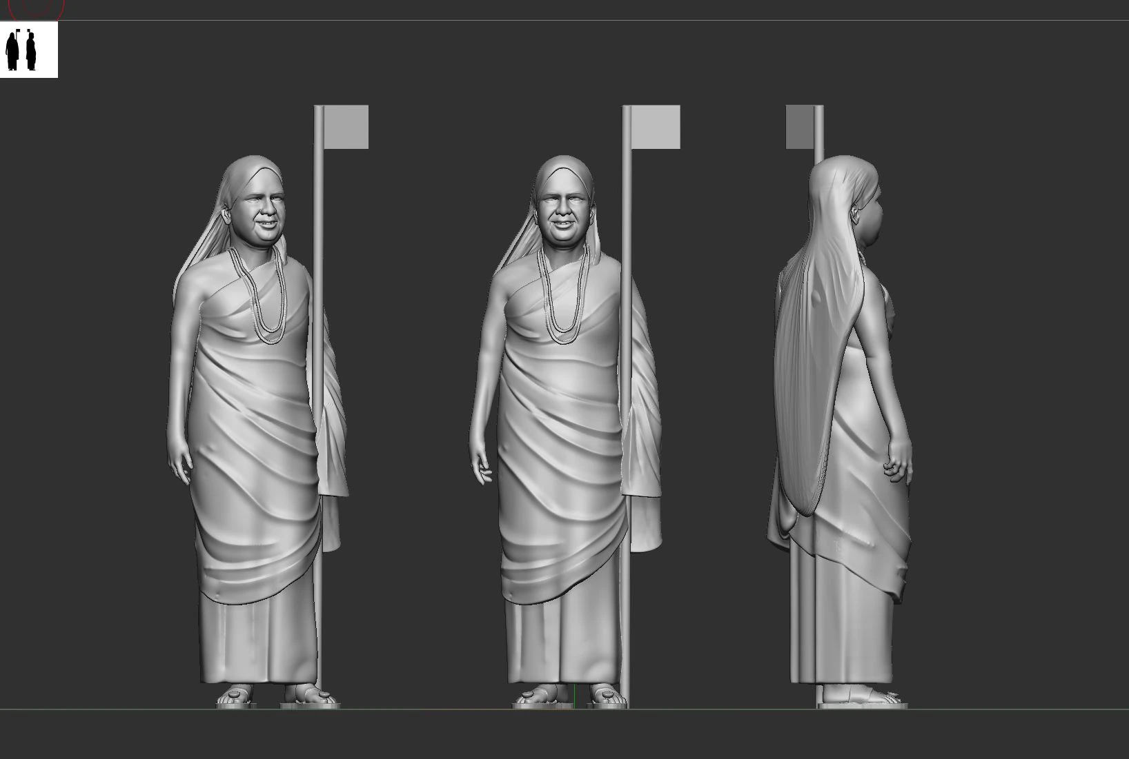 Swami Nagendra Maharaj 3D Print Model .c4d .max .obj .3ds .fbx .stl .blend 